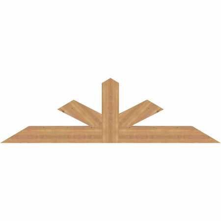 Ekena Millwork Saratoga Smooth Timber Gable Bracket, Western Red Cedar, 72"W x 21"H x 3 1/2"D x 5 1/2"F, 7/12 Pitch GBW072X21X0406SAR00SWR